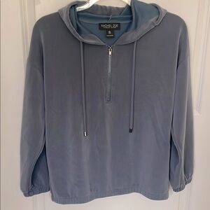 Rachel Zoe Slate Blue Pullover Hoodie Large